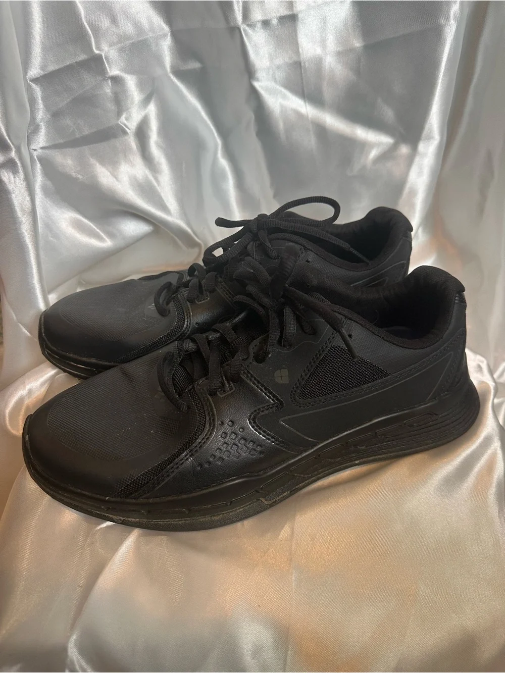 Shoes For Crews Men's Black Athletic Lace-Up Work Sneakers